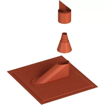   J.PRÖPSTER-1236 Tetőátvezető-cserép-készlet, téglavörös