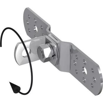   J.PRÖPSTER-490505 zászlós - ISO traverse tartó T-rögzítővel, V2A