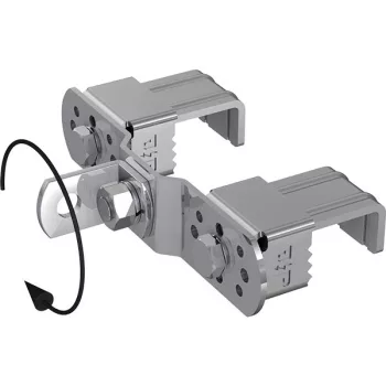   J.PRÖPSTER-490508 zászlós - ISO traverse tartó kapcsos rögzítővel, 35-52mm befogási tartomány, V2A