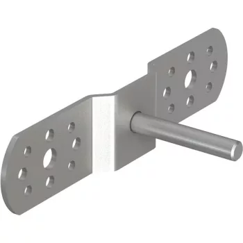   J.PRÖPSTER-490584 16plus"", Oldalfali tartó a GFK-ISO szigetelő rúdhoz, V2A, 60mm-es szárral"