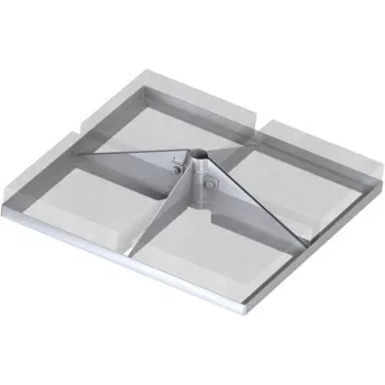 J.PRÖPSTER-499000 lábazat felfogórúdhoz V2A, 30/30