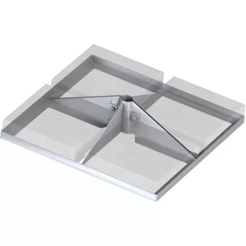 J.PRÖPSTER-499000 lábazat felfogórúdhoz V2A, 30/30