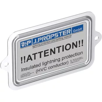 J.PRÖPSTER-640001 Figyelmeztető tábla, angolul, Aluminium