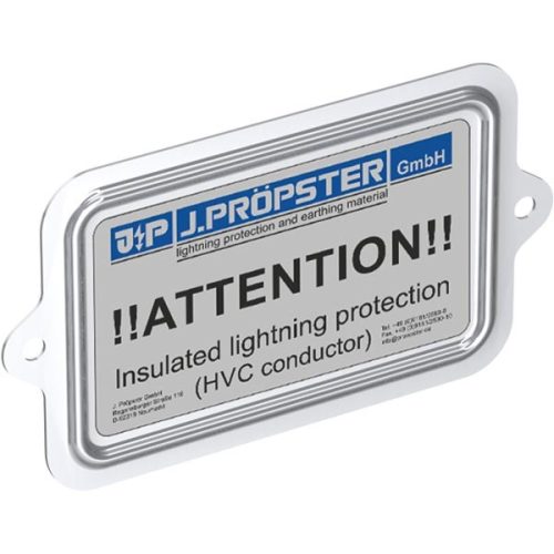 J.PRÖPSTER-640001 Figyelmeztető tábla, angolul, Aluminium