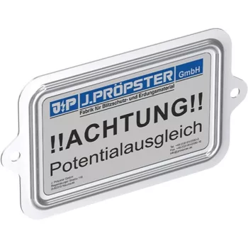   J.PRÖPSTER-640004 Figyelmeztető tábla, németül, Aluminium