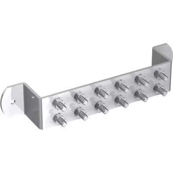   J.PRÖPSTER-910380 földelősín 385/60x5mm, 2x6 csatl.hely, V2A