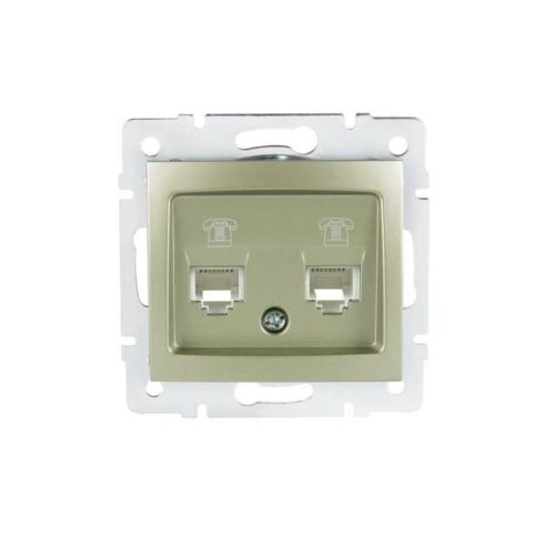 KANLUX-25047 - DOMO 01-1380-050 pezs Dupla telefon csatl.aljzat