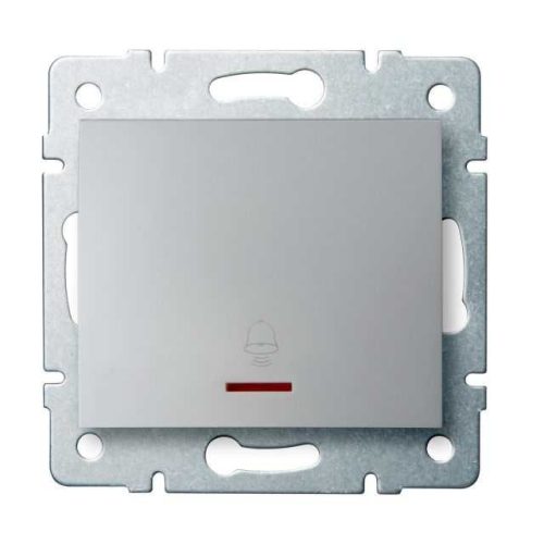 KANLUX-25190 - LOGI 02-1030-143 ezü Csengő nyomókapcsoló