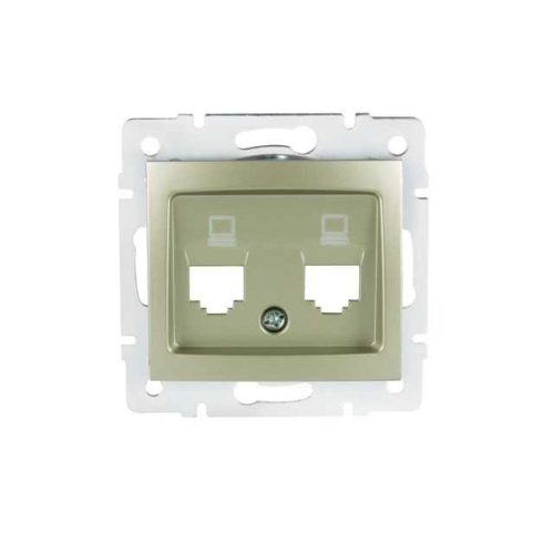 KANLUX-25935 - DOMO 01-1419-050 pezs Dupla csatl.aljzat burkolat