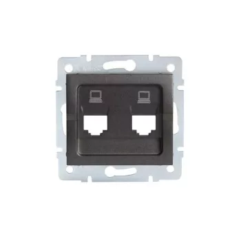   KANLUX-25939 - LOGI 02-1419-041 gr Dupla csatl.aljzat burkolat