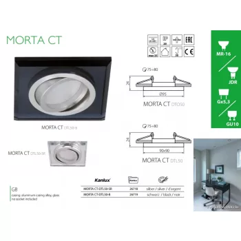 KANLUX-26719 - MORTA CT-DTL50-B dek. keret 