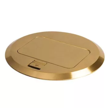  KANLUX-28310 - BIURO+ 04-0041-100 padlódoboz POP-UP fém kerek 1+1/2xM45