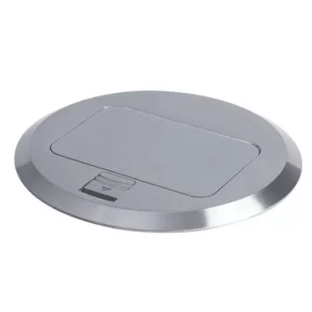   KANLUX-28311 - BIURO+ 04-0042-100 padlódoboz POP-UP fém kerek 1+1/2xM45