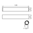 KANLUX-28450 - AL 4LED 120-MPR-B lámpa 120 cm