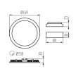KANLUX-28932 - ROUNDA V2LED12W-WW-W lámpa