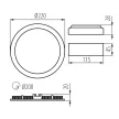 KANLUX-28933 - ROUNDA V2LED18W-NW-SR lámpa