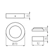 KANLUX-28948 - CARSA V2LED 12W-NW-W lámpa
