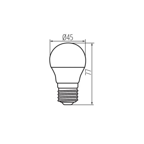 KANLUX-31310 - G45 N 4,9W E27-NW (MIO)fényfor E27 Miledo 470 lm