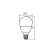KANLUX-31313 - G45 N 6,5W E14-WW (MIO)fényfor E14 Miledo 806 lm
