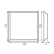 KANLUX-33174 - BLINGO IPRN38W 6060NW lámpa IP44/20