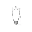 KANLUX-33513 - XLED ST64C 7W-NW fényforrás E27