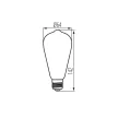 KANLUX-33517 - XLED ST64 4W-SW fényforrás E27