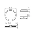KANLUX-33562 - ROUNDA V2LED6W-WW-B lámpa
