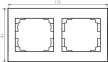 KANLUX-33573 - LOGI 02-1470-042 fek Dupla keret, vízszintes