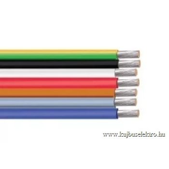   SiF 1x 2,5mm² fekete hőálló szigetelésű szilikon vezeték sodrott rézvezetővel