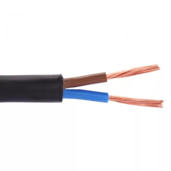   H03VV-F 2x0,75mm² - FEKETE - sodrott réz réz MT kábel 300/300V
