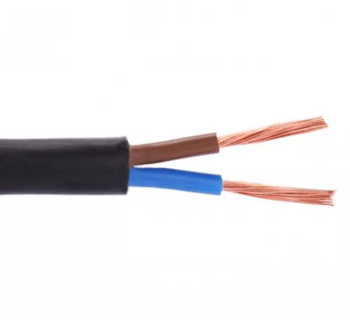 H03VV-F 2x0,75mm² - FEKETE - sodrott réz réz MT kábel 300/300V