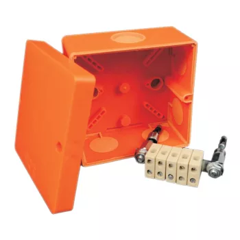   KOPOS ELEKTRO - KSK 100 PO - Szerelvény doboz (falon kívüli) Kötődoboz műa fk 101x101x 63,5 mm tűzálló E90 IP66 5p kerámia sorkapocs