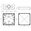 KOPOS ELEKTRO - KSK 125 KA - Szerelvény doboz (falon kívüli) Szerelvénydoboz 126x126x23mm  IP66