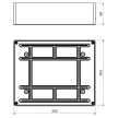KOPOS ELEKTRO - KT 250 KB - Szerelvény doboz (süllyesztett) Elosztódoboz 255x205x68mm fedéllel, szürke, KT 250 KB