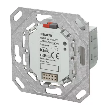 SCHRACK - KNX univerzális dimmer, 1xAC230V/10-250VA, szerelőkerettel with mounting frame and BTI interface, for flush mount - KX5252AB03