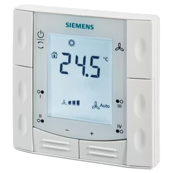   SCHRACK - Helyiség termosztát, süllyesztett, KNX-kommunikáció 2-/4-csöves fan coil vagy direkt párologtatókhoz, KNX kapcsolócsoportokkal, négy gombbal a világítás és a redőnyök kapcsolásához - KX770T4