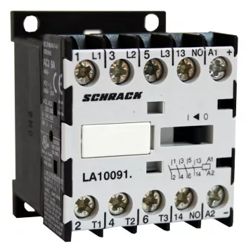   SCHRACK - Mini mágneskapcsoló, 4kW, 1z, 24VDAC 9A AC3, 20A AC1 - LA100915--