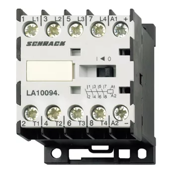   SCHRACK - Mini mágneskapcsoló, 4kW, 4z, 24VDC 9A AC3, 20A AC1+dióda - LA10094B--