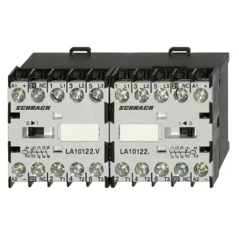   SCHRACK - Mini irányváltó mágneskapcsoló kombináció 5,5kW 24VDC, 1ny - LA1W12W501