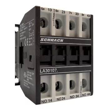   SCHRACK - Segédmágneskapcsoló, 12A/110VAC/4 záró - LA301072N-