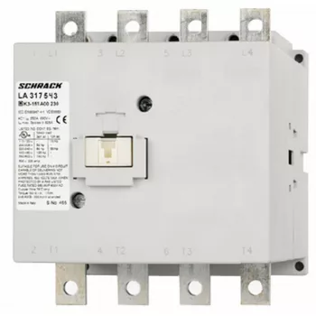  SCHRACK - Mágneskapcsoló, 4P, 90kW, 230VAC DC, 175A AC3, 250A AC1 - LA317543--