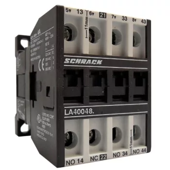   SCHRACK - DC segédmágneskapcsoló, 4A, 24VDC, AC15, 3 záró+ 1 nyitó - LA400485N-