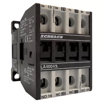   SCHRACK - DC segédmágneskapcsoló, 4A, 24VDC, AC15, 2 záró+ 2 nyitó - LA400495N-