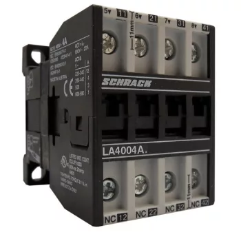   SCHRACK - DC segédmágneskapcsoló, 4A, 24VDC, AC15, 4 nyitó - LA4004A5N-