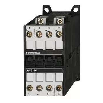   SCHRACK - DC műk. mágneskapcsoló, 4kW, 4p., 24VDC, 10A AC3, 25A AC1 - LA401045--