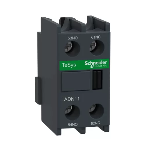 SCHNEIDER LADN11 - Segédérintkező blokk, homloklapi, 1Z+1NY, csavaros csatlakozás