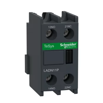   SCHNEIDER LADN11P - Segédérintkező blokk, homloklapi, 1Z+1NY, 4P kontaktorhoz, EN50012