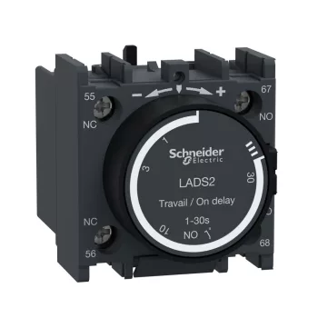  SCHNEIDER LADS2 - Behúzáskésleltető segédérintkező blokk, 1…30s, csavaros csatlakozás