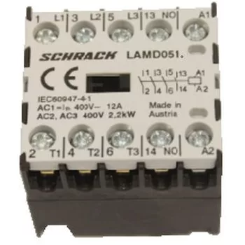   SCHRACK - Micro mágneskapcsoló 3Z+1Z, 2,2kW, 5A, 24VDC - LAMD0515--