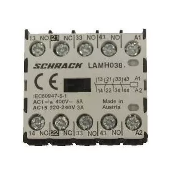   SCHRACK - Micro segédmágneskapcsoló 3Z+1NY, 3A, 24VAC - LAMH0380--